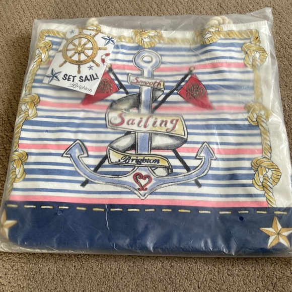 Brighton Sail Into Summer Canvas Large Beach Tote Collectible 2014 Nautical - Picture 4 of 5